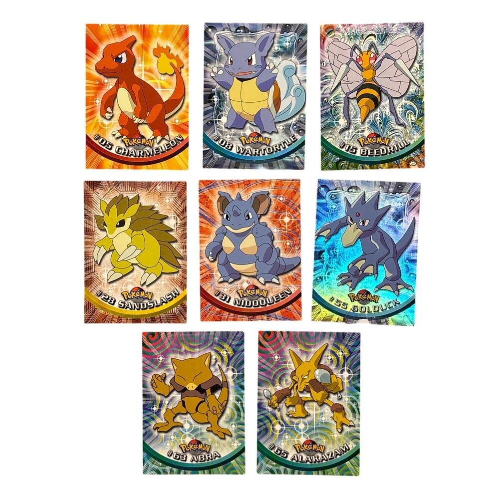 Topps Pokémon 1998 Card lot (8) Holographic Golduck 5/8/15/28/31/55/63/65